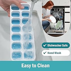 Ice Cube Trays for Freezer - 3 Pack 42 Cubes, Easy