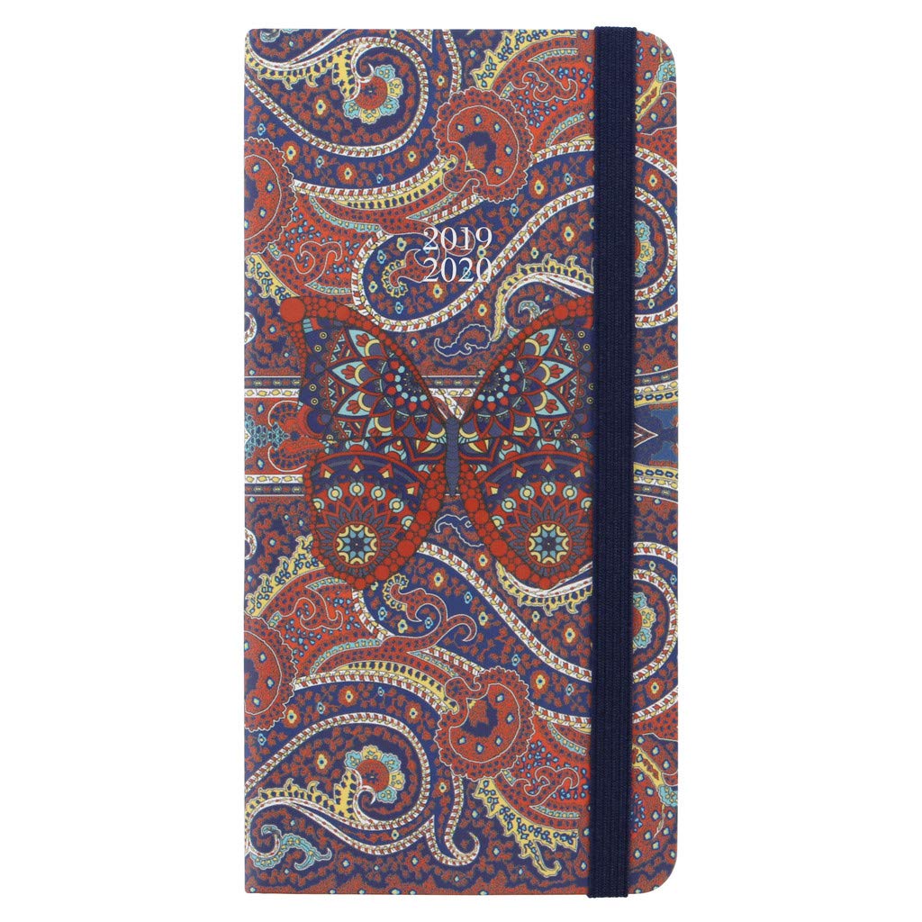Letts Slim Paisley Week to View 19/20 Academic Diary - Butterfly