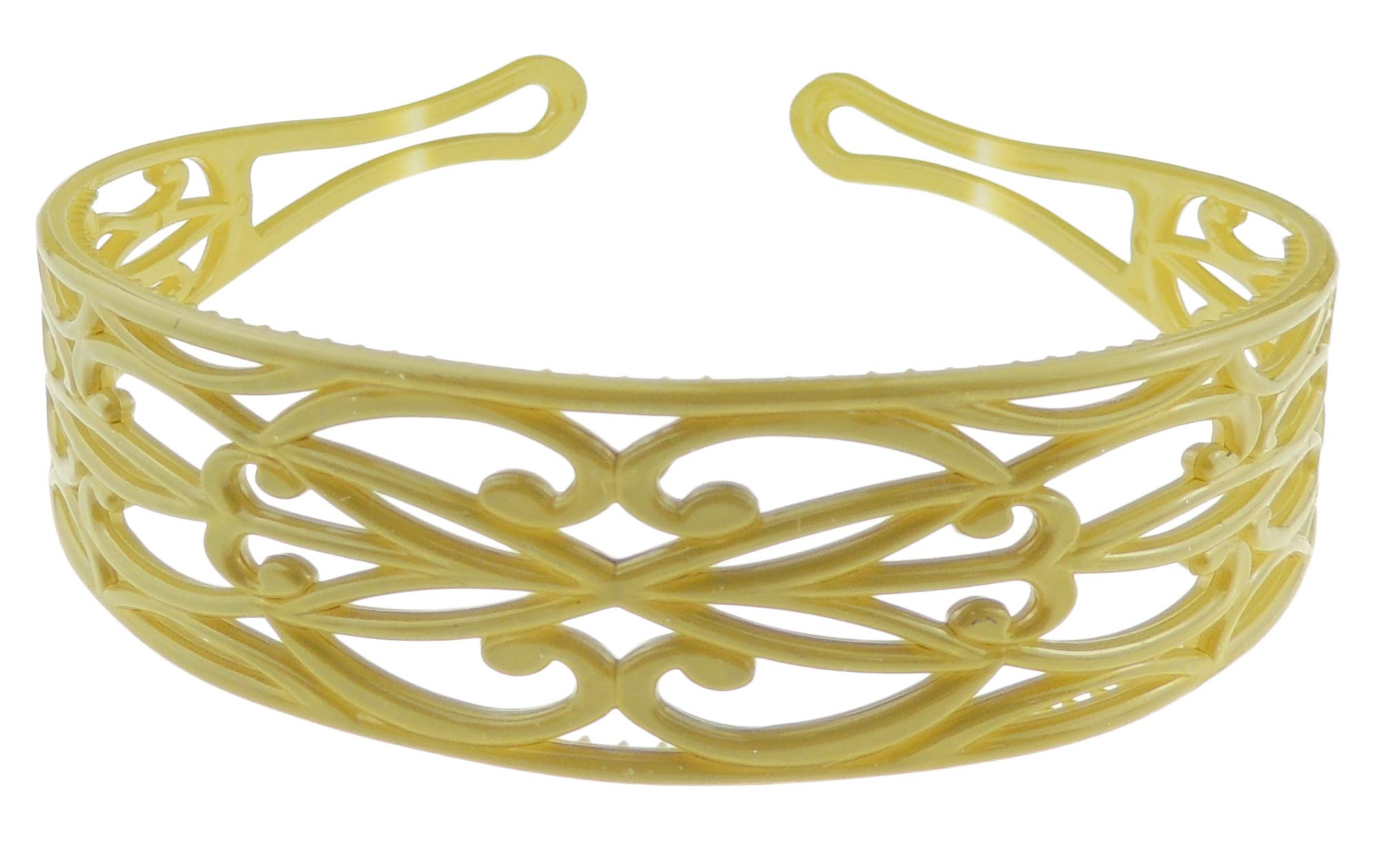 GIRLS SMALL HEAD LADIES School Uniform Work Gym Yoga Birthday Party Hair Accessories Plain Plastic Wide Scroll Floral Swirls Stencil Short Long Hair Headband Alice Band Hairband (Olive Green)