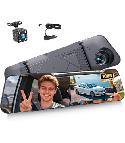 ドラレコ 新品【full SCREEN rearview mirror dash cam】 Amazon.com: BOYO VISION VTM43M - Replacement Rear-View Mirror with
