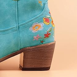 Hbeylia Cowboy Boots For Women Vintage Embroidery