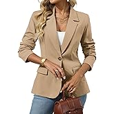 ELLEVEN Women’s Knit Blazer for Business Casual, Stretchy Slim Fit Work Office Suit Jackets with Pockets