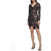 GUESS womens Long Sleeve Sheath Dress
