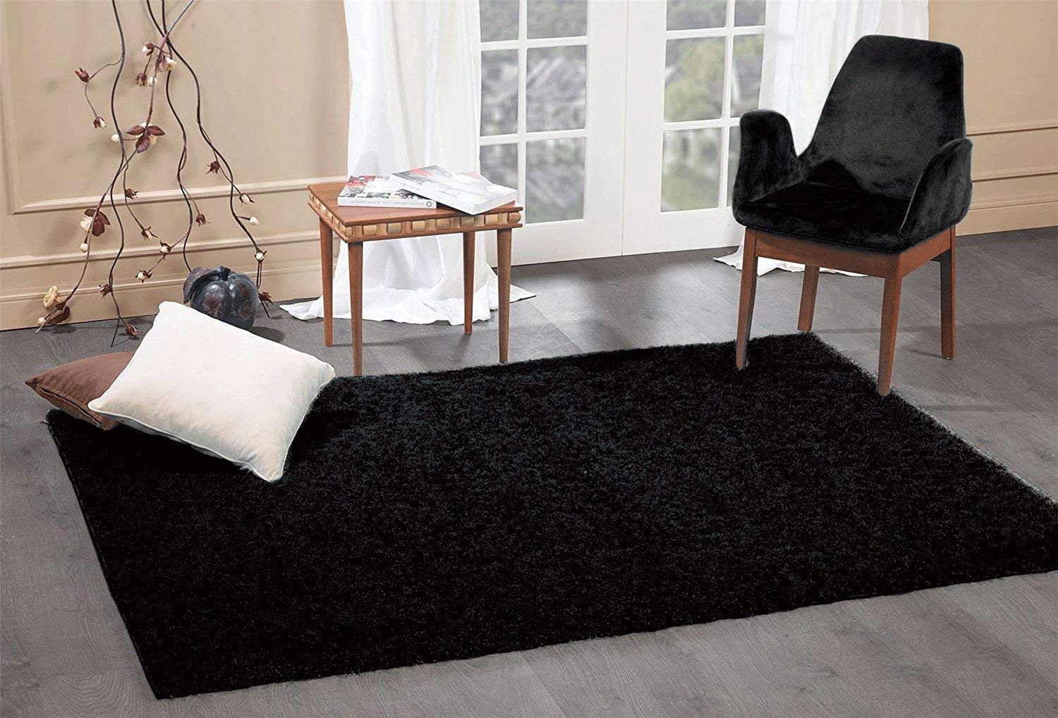 YOH Super Soft Area Rugs Silky Smooth Bedroom Mats Fluffy Shaggy Rugs