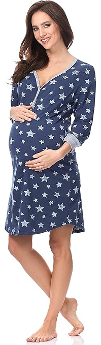 Italian Fashion IF Damen Stillnachthemd Comet 0111