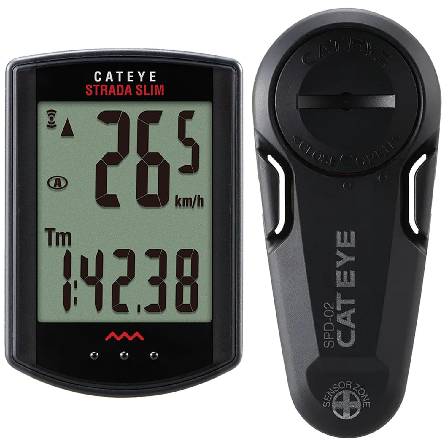 CatEye Strada Slim Universal Cycle Computer - Size 310W, Black