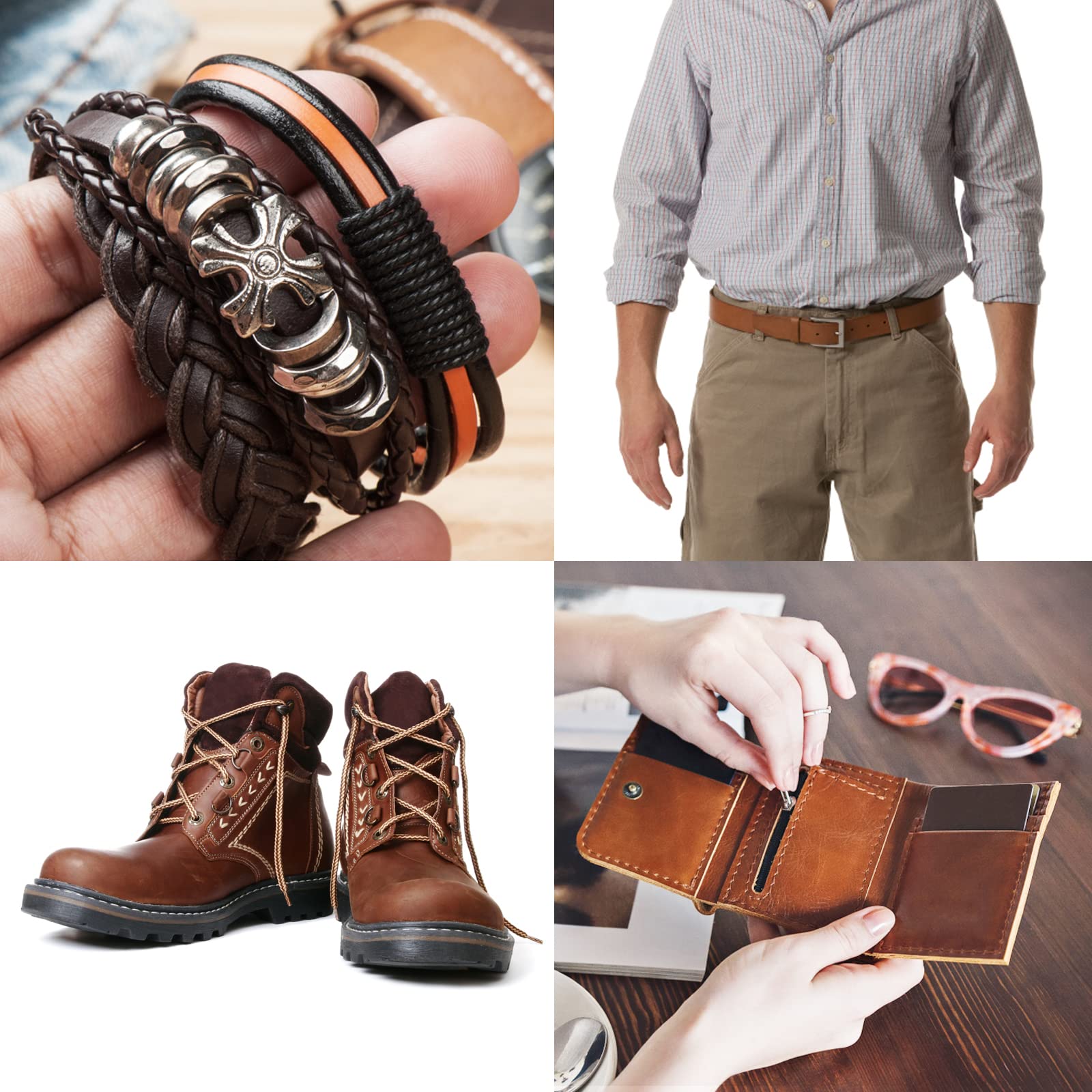 Ringsun 1 Inch Wide Flat Leather Straps for Crafts, Full Grain Leather Strips Cord String for Crafts, Tooling (2mm Thick 72.5 Inches Long Black Coffee)