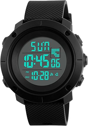 plain black digital watch