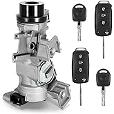 Aumzong 1K0905851 Ignition Switch Cylinder Assembly Compatible with VW Jetta 2006-2018,Eos 2007-2011,Golf 2004-2011,Rabbit 2006-2009 Replace#1K0905851B