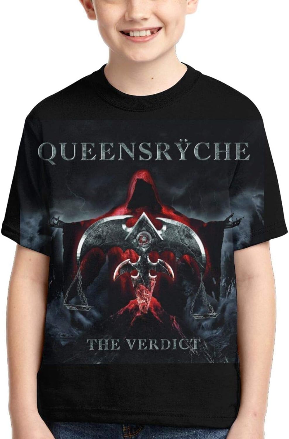 Queensryche Band Kids TShirts Round Neck Casual and Soft in Summer Loose and Simple