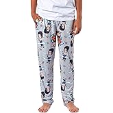 Bioworld Naruto Shippuden Anime Men's Chibi Characters And Symbols Lounge Sleep Pajama Pants