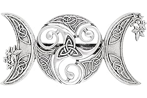 HAQUIL Triple Moon Celtic Knot Hair Clip Vintage Hollow Moon Hair Clip Barrette Jewelry for Women