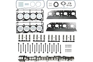 GASEKAN 5.7 Cam MDS Lifter Kit with Head Gasket Bolts Camshaft Replacement fit for Jeep Chrysler Dodge Ram 1500 Durango 2009-2019 5.7L V8 53022263AF 53021726AD