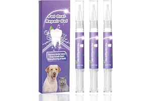 SKROSS 3Pcs Pet Oral Repair Gel, Dog Oral Repair Gel, Pet Breath Freshener for Cats and Dogs, Removes Tartar, Keeps Breath Fresh, Strengthens Teeth, Without Brushing
