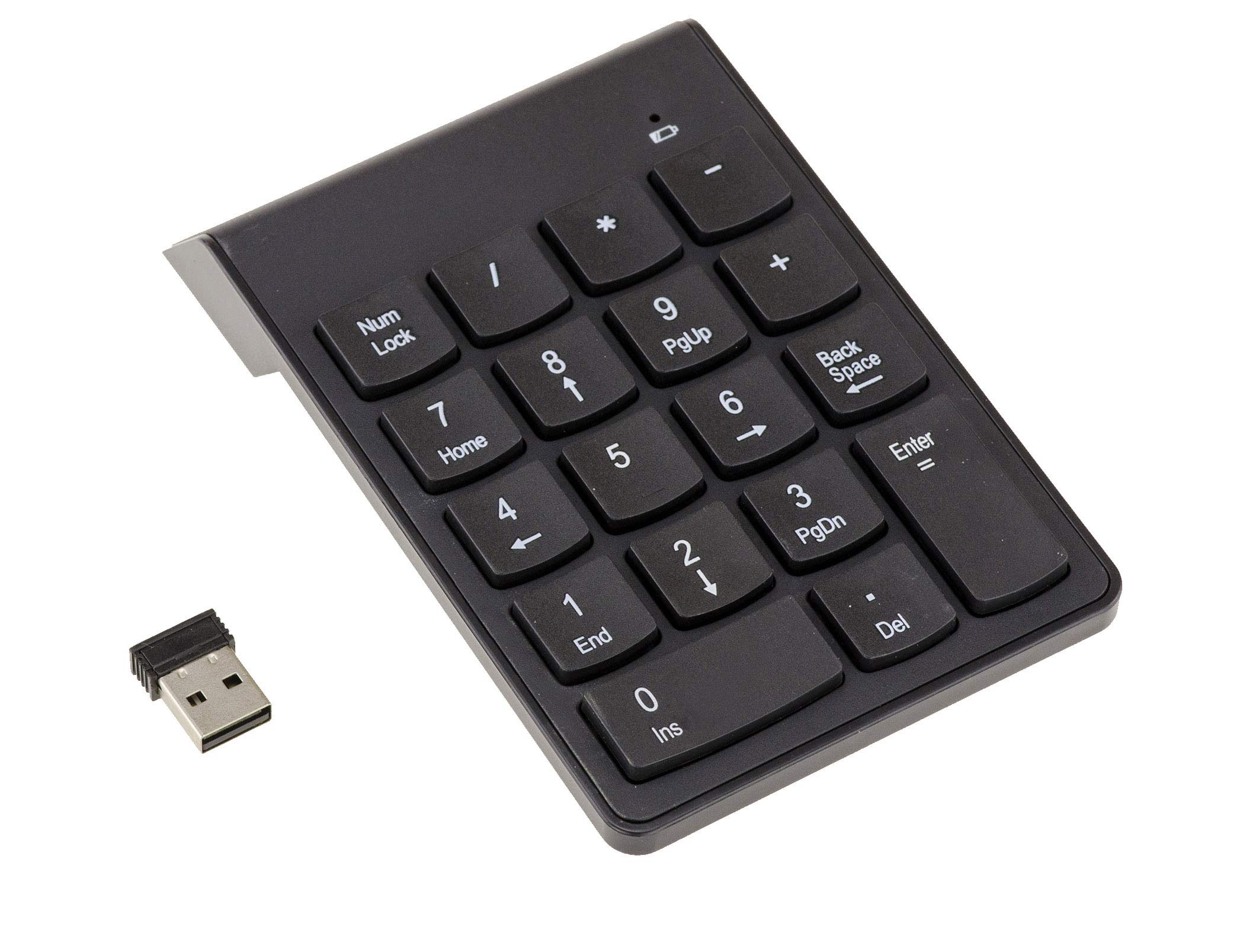 KALEA-INFORMATIQUE Mini 18-key numeric keypad with 2.4GHz wireless link. PC and Mac compatible