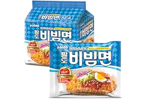 Paldo Fun & Yum Bibim Men Instant Cold Noodles, Pack of 20, Brothless Cold Ramen with Sweet & Spicy Seasoning Sauce, Oriental Style Korean Ramyun, Soupless K-Food, Family Pack (130g x 20)