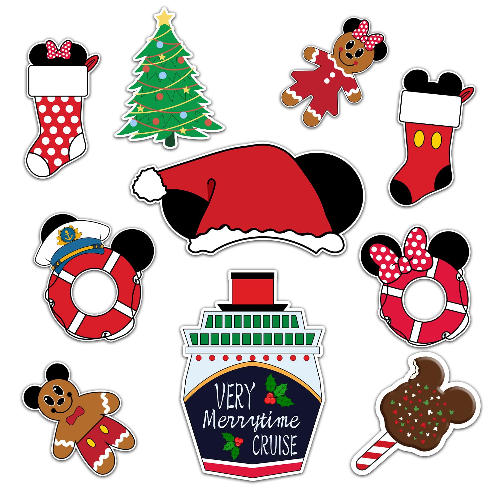 Photo 1 of 10 Pcs Christmas Door Decorations, Festival Magnetic Decorations for Cabin Door, Reusable Magnets for DCL and Major Cruise Lines