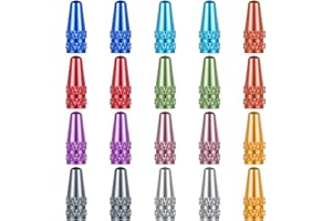 Classicseali 20pcs Bike Valve Caps, Aluminum Presta Valve Caps, Corrosion Resistant, French Valves Alloy Bike Dust Cap for MTB Road Racing Bicycle,10 Colors