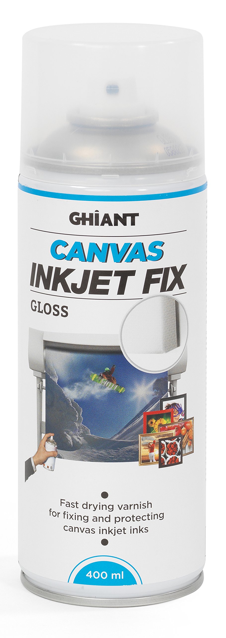 Ghiant Canvas Ink Jet Fix Gloss 400ml (Can),Transparent