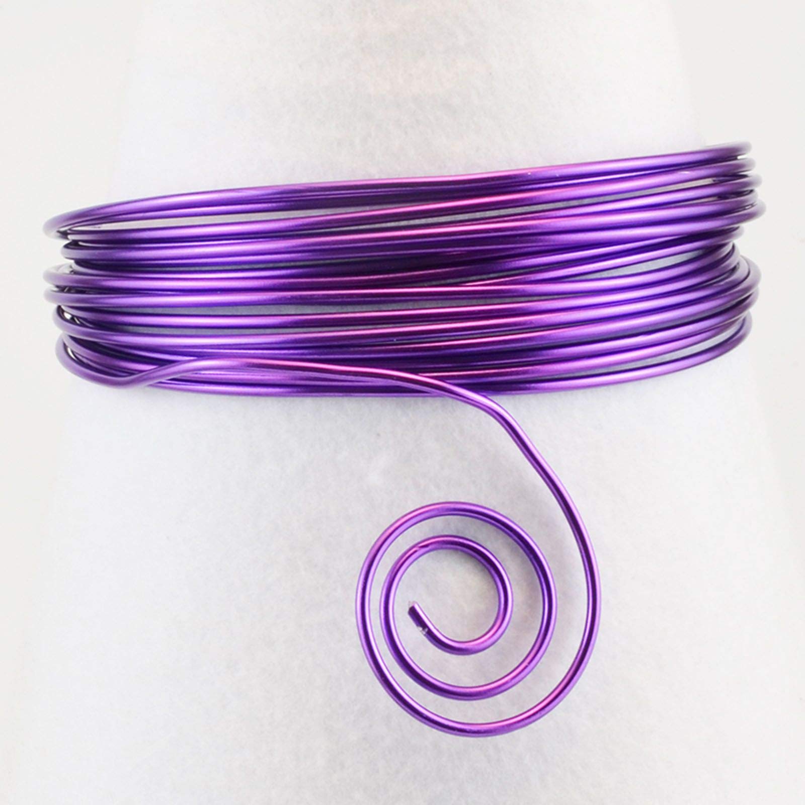 Vaessen Creative Aluminium Craft Wire 32.8 ft (10 m) x 0.16" (4 mm) Lilac (Purple) - Flexible Metallic Wire for Crafting, Flower Arranging, Jewellery Making and Modelling
