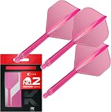 Target Darts K-Flex Integrated Flights & Shafts No.2 Pink 33mm Pack 3