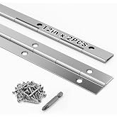 Arwnnklo 2 pcs Continuous Piano Hinges,12"x1.2",0.047 inch Leaf Thickness | 304 Stainless Steel, Heavy Duty Piano,Suitable for Piano cabinets, cupboards, and Various DIY,RV modifications, doors