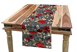 Ambesonne Poppy Table Runner for Dining