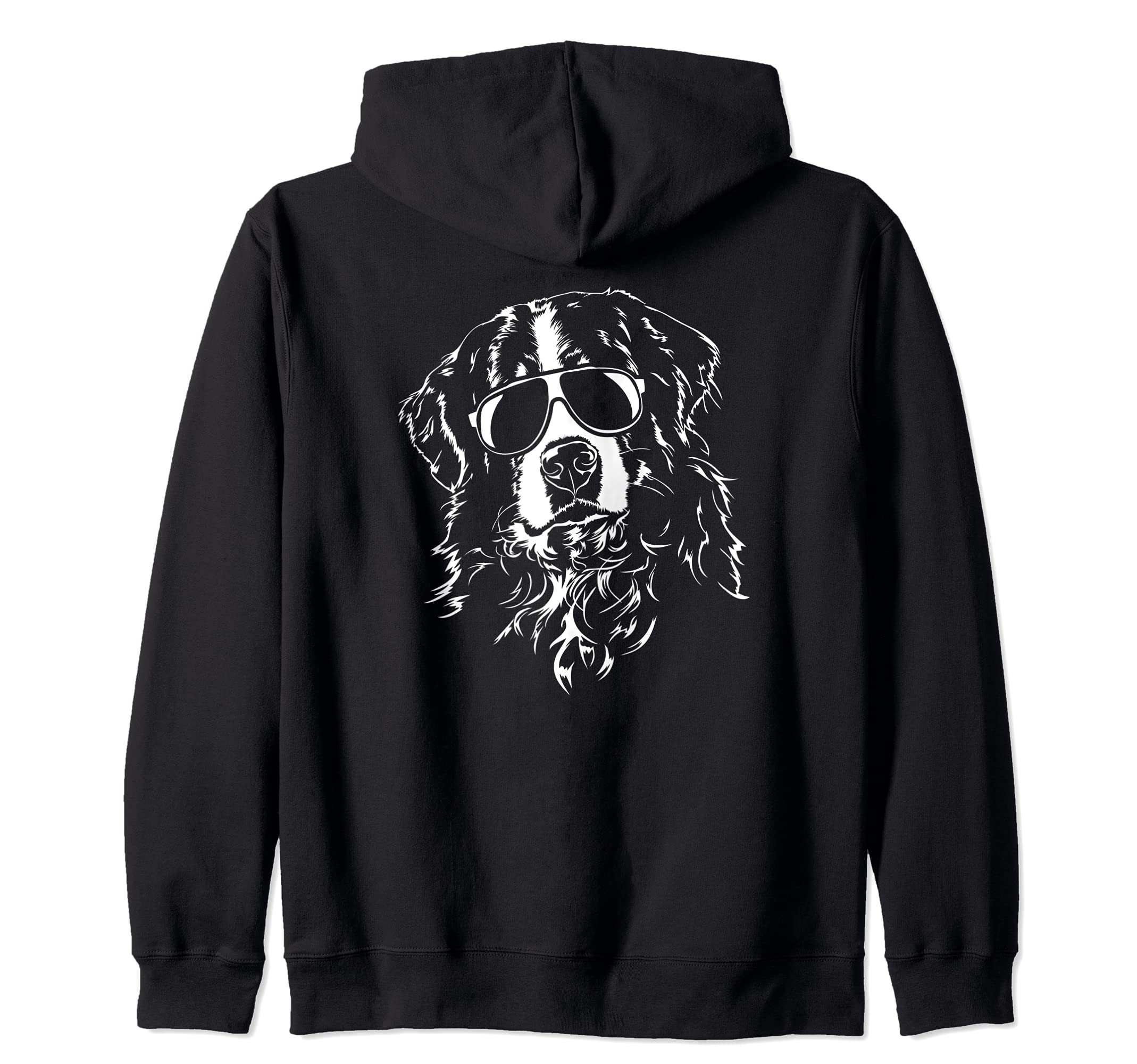 Funny Proud Bernese Mountain Dog sunglasses cool dog Zip Hoodie