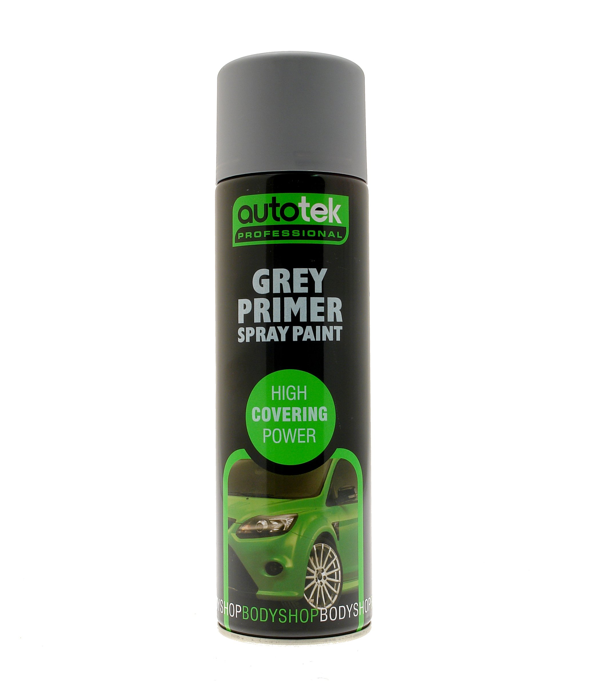 Autotek Professional High Covering Power Spray Paint, Grey Primer, 500 ml