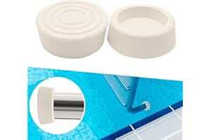 PFTJUJUDAN 2-Pack Pool Ladder Rubber Bumpers,Inground Pool Ladder Plug for Swimming Pool Ladders,Fits 1.9inch Swimming Pool Ladder Tubing,Swimming Pool Accessory Supplies (2, Outside Cap)