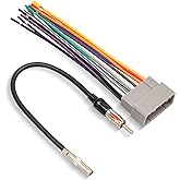 RED WOLF Aftermarket Radio Install Wire Harness W/Antenna Adapter Plug Replacement for Jeep 2003-2007,Dodge ram 2002-2007, Ch