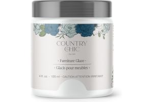 COUNTRY CHIC PAINT Furniture Glaze - Antique Patina Special Effects Glaze for Chalk Style Furniture Paint, Eco-Friendly Wood Stain, 6 Color Choices - Clear - (4 oz)