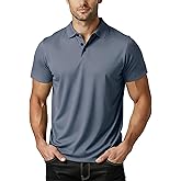 Polo Shirts for Men: Quick Dry Moisture Wicking High Elasticity Convenient Slim Fit Polo Runs Small Order One Size Up