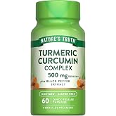 Nature's Truth Turmeric Curcumin with Black Pepper Extract | 60 Capsules | Non-GMO and Gluten Free Complex Supplement