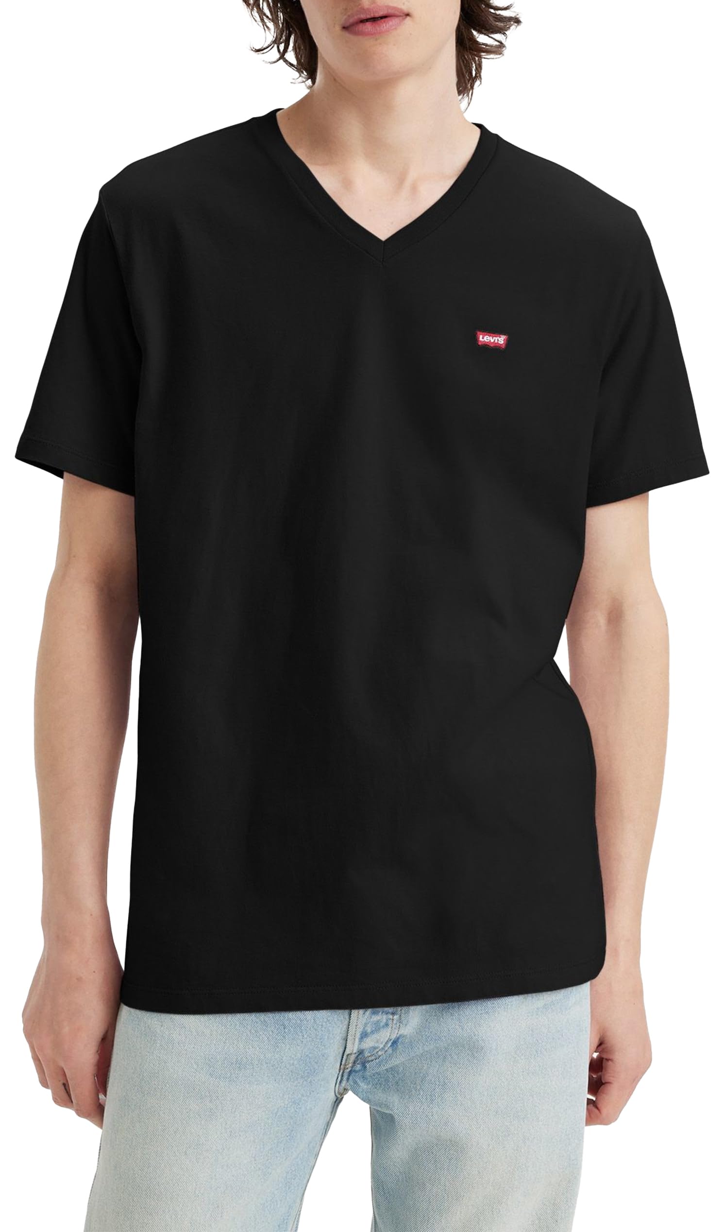Levi's Herren Original Housemark V-Neck T-Shirt, Mineral Black, XXL 6