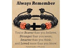 OAVOOK Basketball Soccer Baseball Football Gifts for Teen Boys, Bracelets for Boys Gifts Ideas for Birthday/Valentine/Christmas