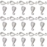 UNICRAFTALE About 100pcs 15mm Teardrop Bail Beads Stainless Steel Hanger Links Ring Pendant Bail for Dangle Jewelry Making, Stainless Steel Color