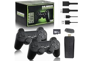 FAFAAWFF M8 Retro Game Stick - Revisit Classic Games with Built-in 9 Emulators, 20,000+ Games, 4K HDMI Output, and 2.4GHz Wireless Controller for TV Plug and Play