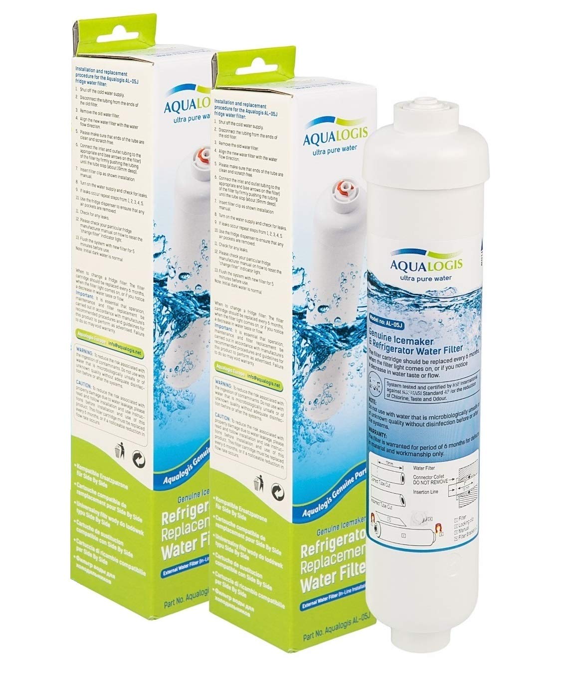 Aqualogis Fridge Filter Cartridge Compatible with Haier SPHA00016064, 0060823485A (2)