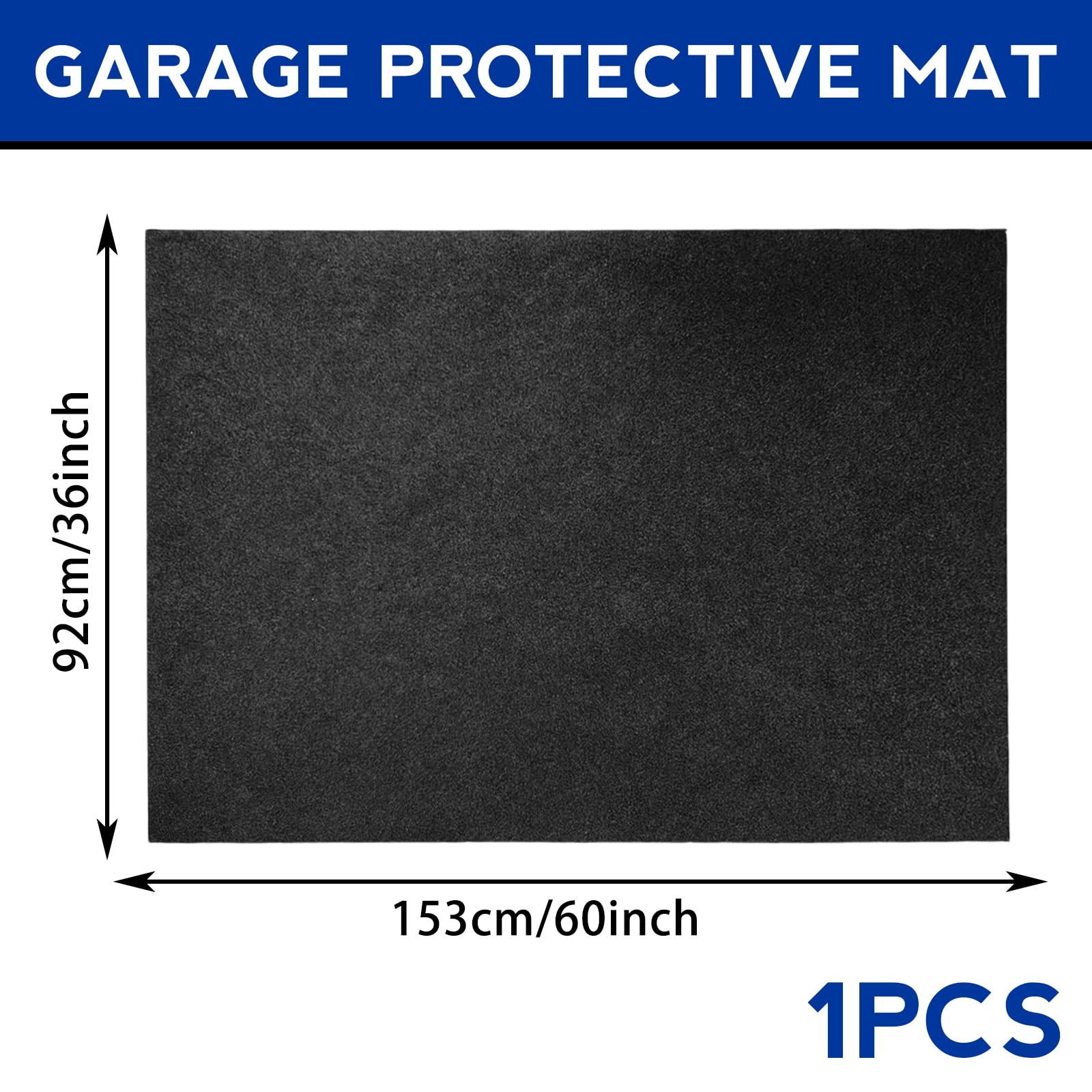 Ölauffangmatte, Öl-Auffangmatte Clean, Öl Auffangmatte, Werkstatt Ölmatte, Ölmatte Motorrad, Strapazierfähige Saugmatte, Ölbindematte für Garagenboden Matten Werkbank Unterlage, 91x152 cm, Schwarz 2