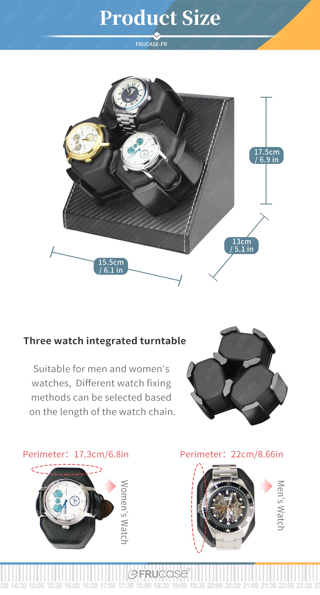Watch Winder for Automatic Watches Watch Box Automatic Winder Japanese Motor 2 Rotation Modes