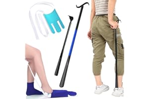 MXCOIRTP Sock Aids for Putting On Socks, Sock Assistant Device No Bending for Easy Dressing, Sock Helper Tool with Adjustable Extended Shoe Horn Long Handle, Back Scratcher for Seniors, Disabled, Pregnant