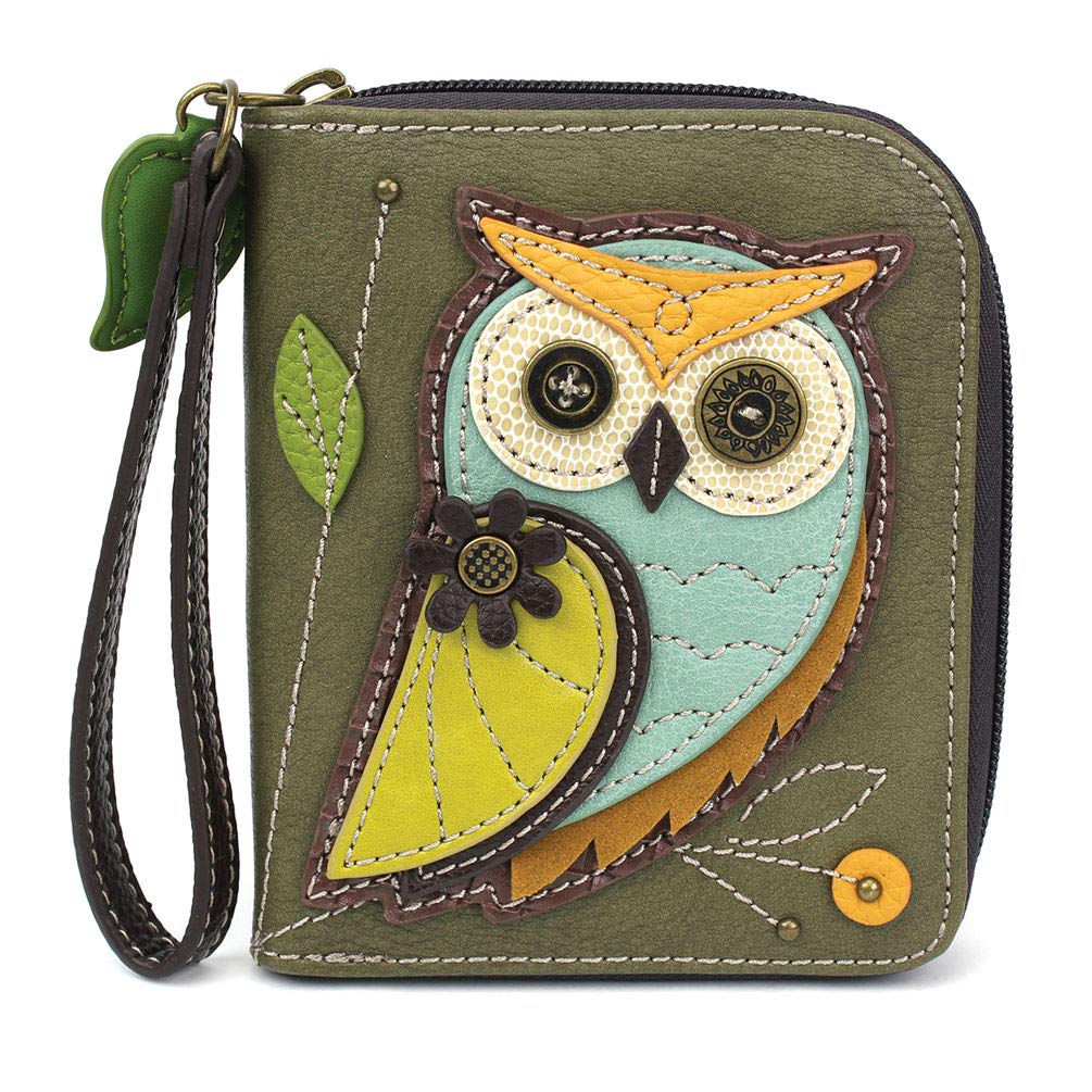 CHALA Zip-Around Wallet - Owl-A-Olive