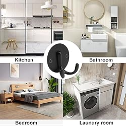 Vanloory Bath Towel Hooks, 5 Pack Double Strong