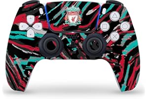 Head Case Designs Officially Licensed Liverpool Football Club Abstract Brush Art Vinyl Faceplate Sticker Gaming Skin Decal Cover Compatible With Sony PlayStation 5 PS5 DualSense Controller