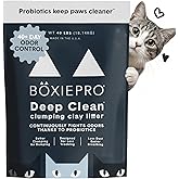 Boxie® Probiotic Cat Litter 40 Day Natural Odor Control, 40lb Clumping Kitty Litter (Clay)