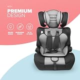 Kidoola Adjustable Booster Car Seat Grey and Black Up to 12 Years view 3