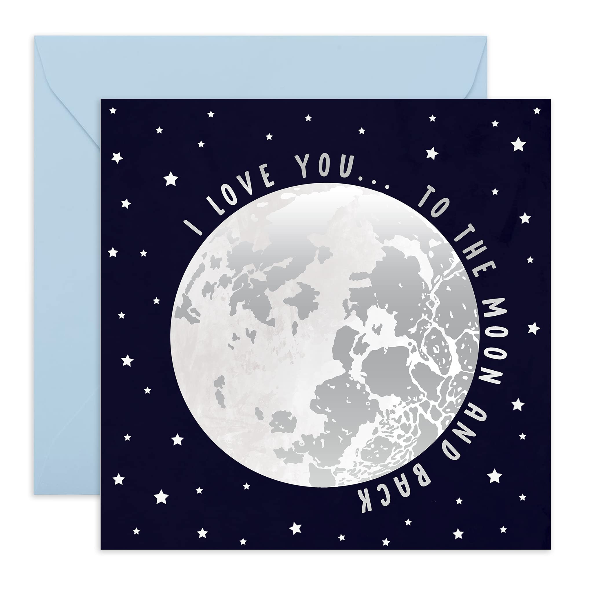 Central 23 - Fun Anniversary Card - 'Love You To The Moon & Back' - Wedding Anniversary Card for Husband or Wife - Valentines Day Cards For Boyfriend Girlfriend Parents - Comes with Cute Stickers