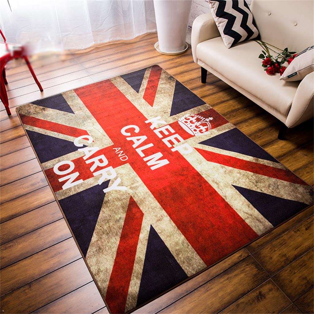 LJF Floor mats British style Union Jack British flag bedroom carpet