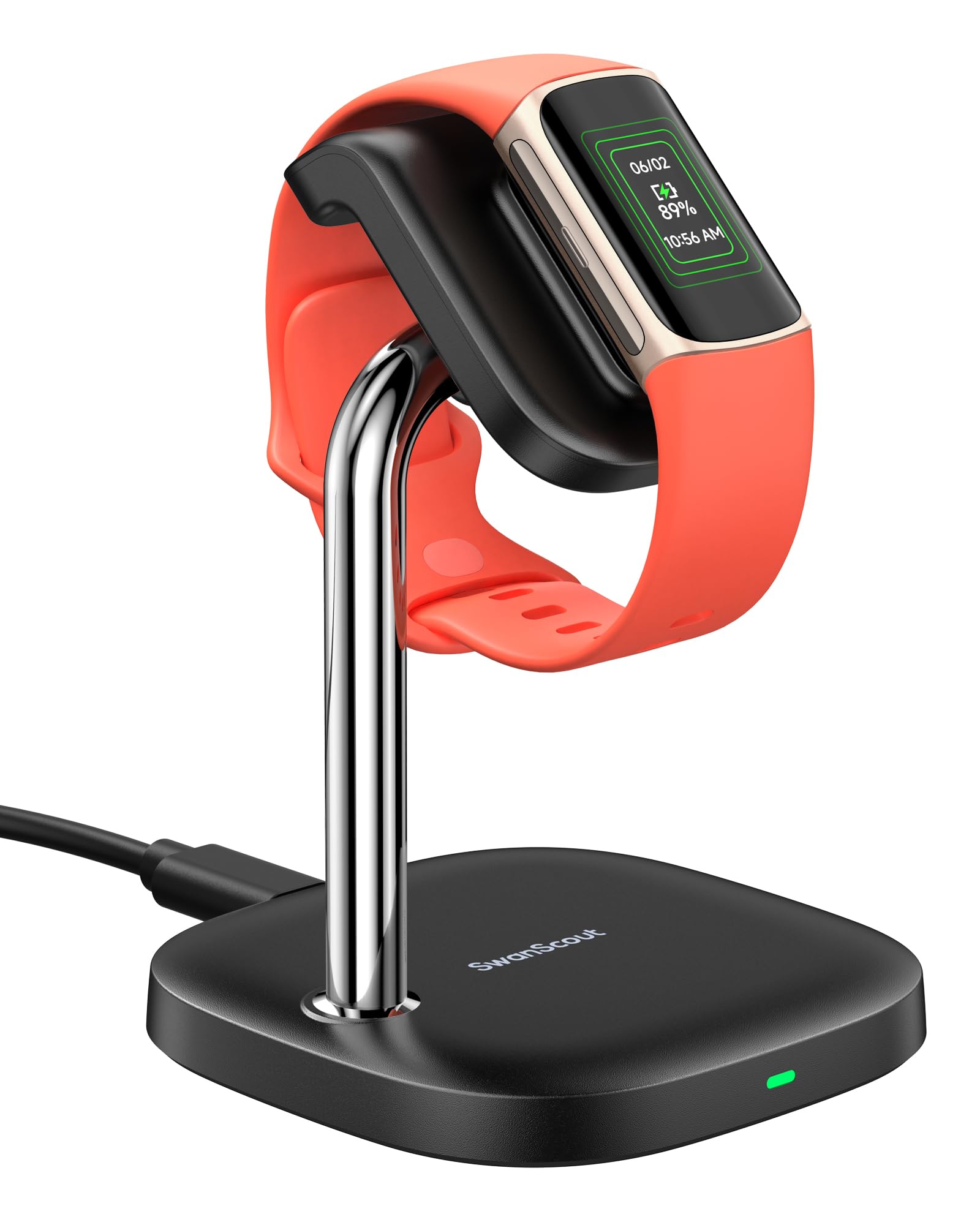 SwanScout Watch Charger Stand for Fitbit Charge 6/Charge 5/Luxe, SwanScout 505FC